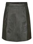 Leather A-shape skirt