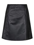 Leather A-shape skirt